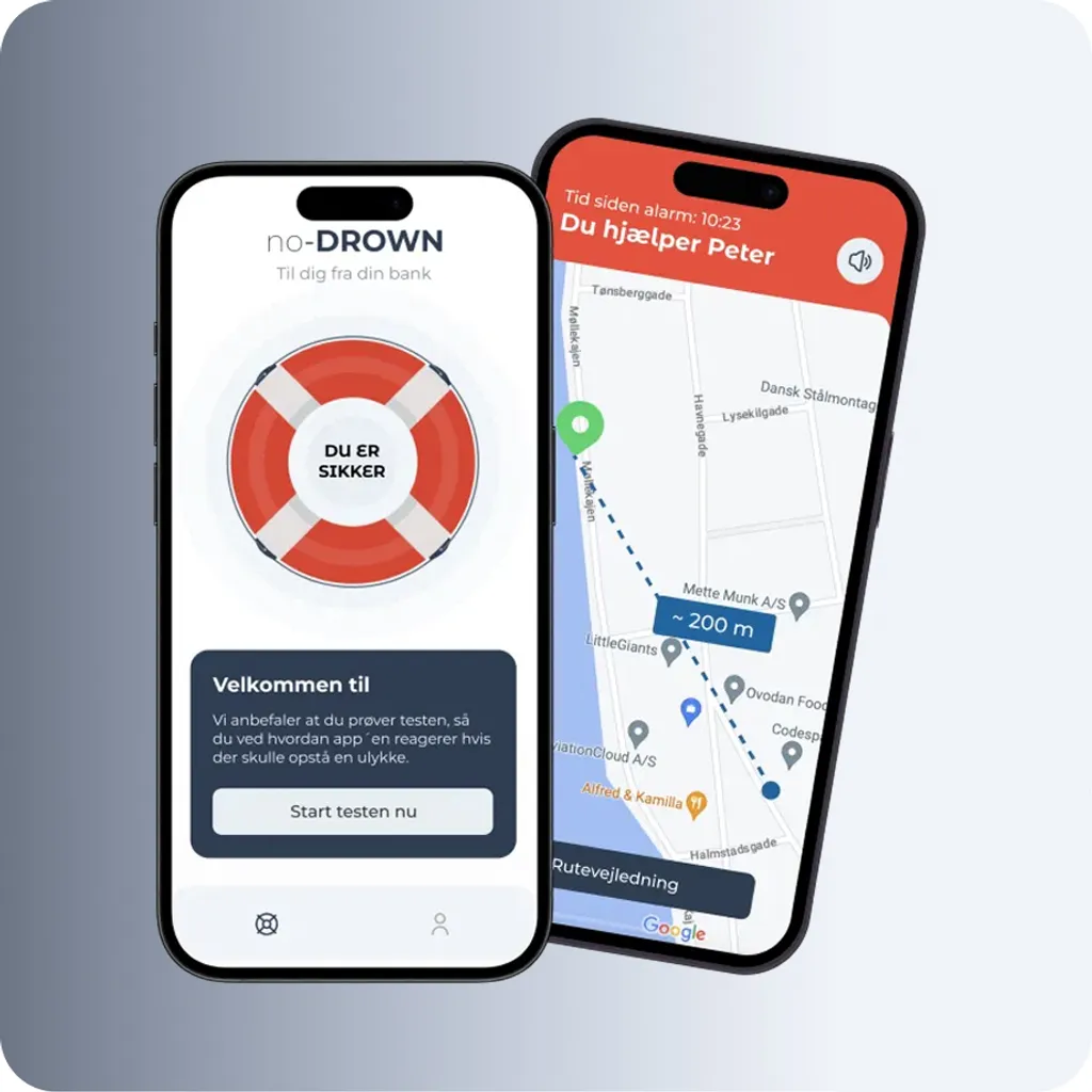 No-Drown app visning